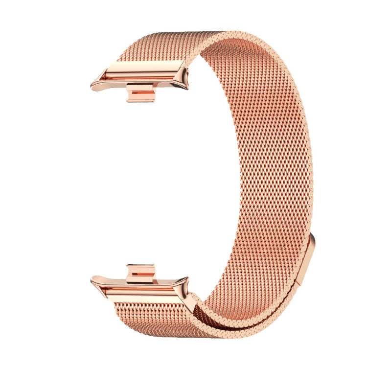 For Xiaomi Smart Band 9 Pro / 8 Pro Mijobs Milan Magnetic Stainless Steel Watch Band(Rose Gold) - Watch Bands by MIJOBS | Online Shopping South Africa | PMC TechLife | Buy Now Pay Later Mobicred