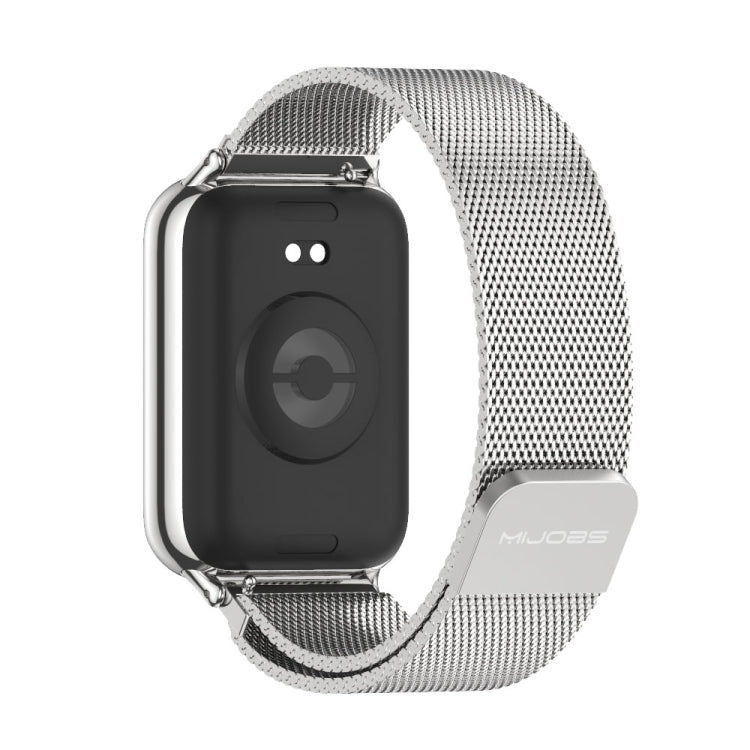 For Xiaomi Smart Band 9 Pro / 8 Pro Mijobs Milan Magnetic Stainless Steel Watch Band(Silver) - Watch Bands by MIJOBS | Online Shopping South Africa | PMC TechLife | Buy Now Pay Later Mobicred