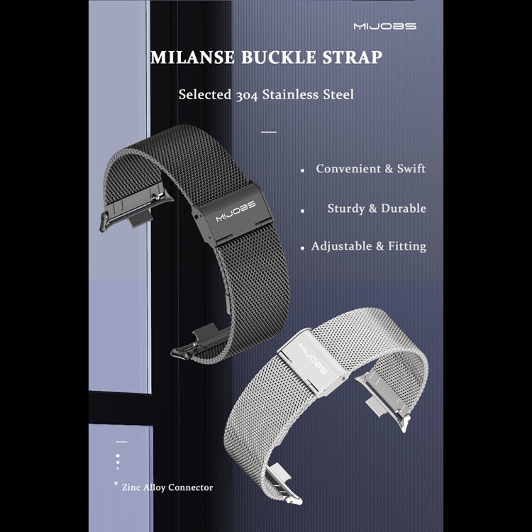 For Xiaomi Smart Band 9 Pro / 8 Pro Mijobs Milan Buckle Stainless Steel Watch Band(Black) - free shipping - PMC TechLife - Order now!