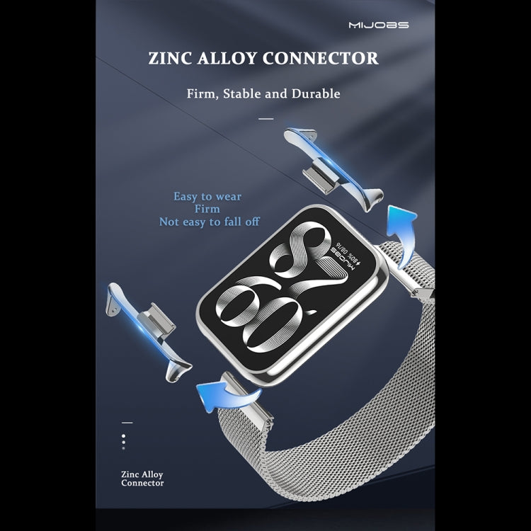 For Xiaomi Smart Band 9 Pro / 8 Pro Mijobs Milan Buckle Stainless Steel Watch Band(Silver) - free shipping - PMC TechLife - Order now!