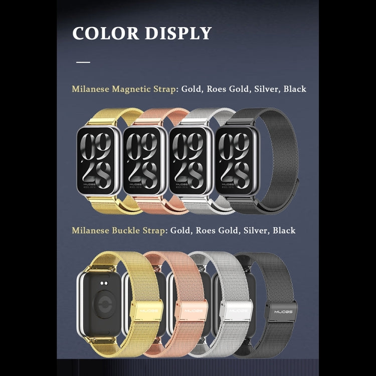 For Xiaomi Smart Band 9 Pro / 8 Pro Mijobs Milan Buckle Stainless Steel Watch Band(Black) - free shipping - PMC TechLife - Order now!