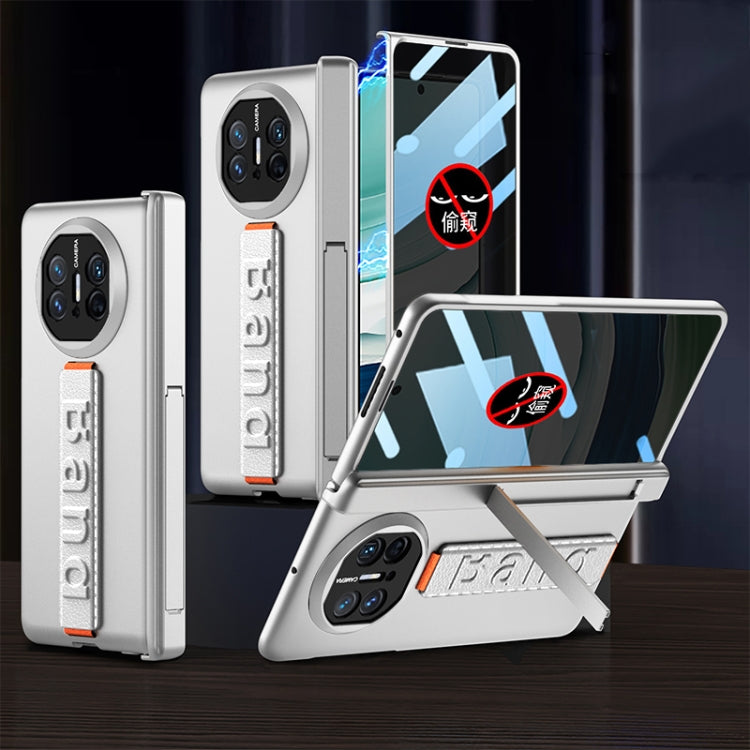 For Huawei Mate X5 GKK Wristband Integrated Privacy Film Magnetic Hinge Phone Case(Silver) - free shipping - PMC TechLife - Order now!