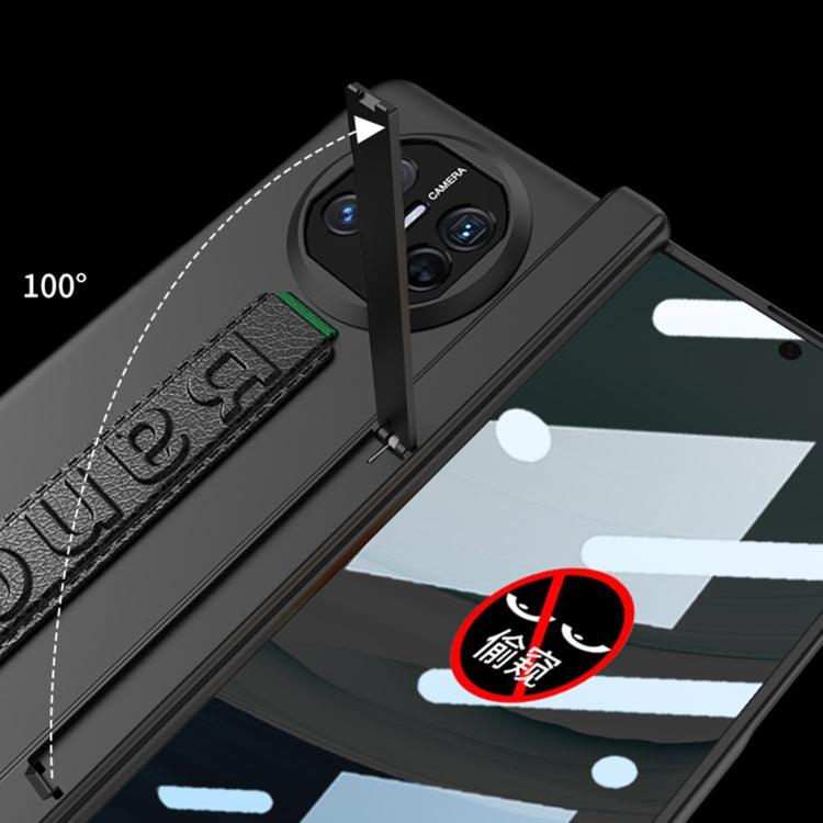 For Huawei Mate X5 GKK Wristband Integrated Privacy Film Magnetic Hinge Phone Case(Dark Green) - free shipping - PMC TechLife - Order now!