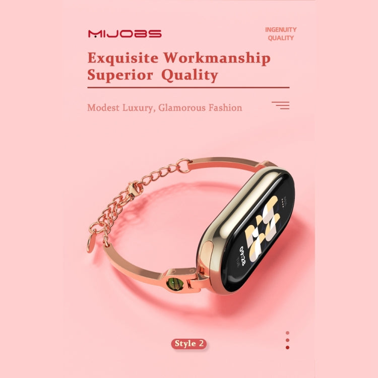 For Xiaomi Mi Band 8 / 9 / 9 NFC Mijobs Ruyi Beauty Bracelet Watch Band(Light Gold Red) - Watch Bands by MIJOBS | Online Shopping South Africa | PMC TechLife | Buy Now Pay Later Mobicred