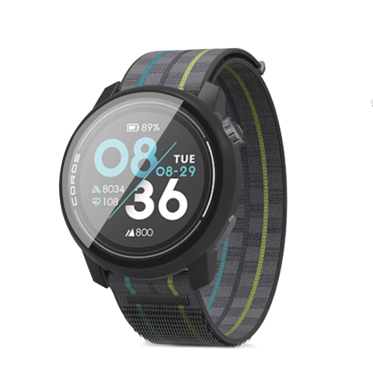 For COROS Pace 3 PC + Tempered Film Integrated Watch Protective Case(Black) - Watch Case by PMC TechLife | Online Shopping South Africa | PMC TechLife