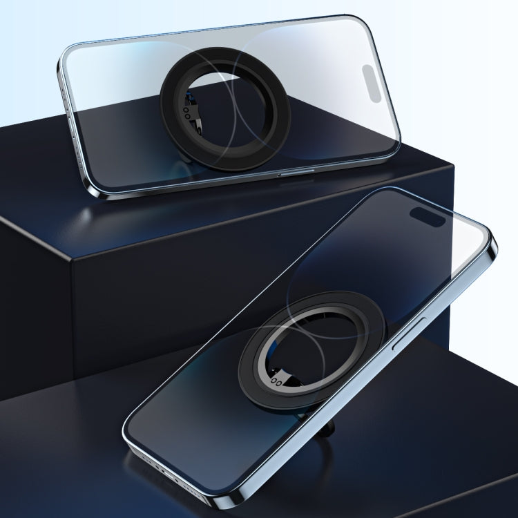 Magsafe Magnetic Electroplating Phone Ring Holder(Black) - free shipping - PMC TechLife - Order now!