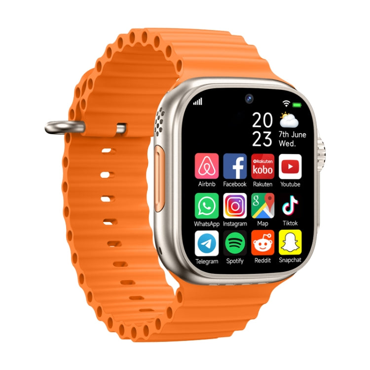 GS37 1.95 inch Screen Smart Phone Watch, 1GB+16GB, Android 9.0, Spreadtrum SL8541E, Network: 4G, Single Nano SIM, Front & Rear Camera(Orange Gold) - free shipping - PMC TechLife - Order now!
