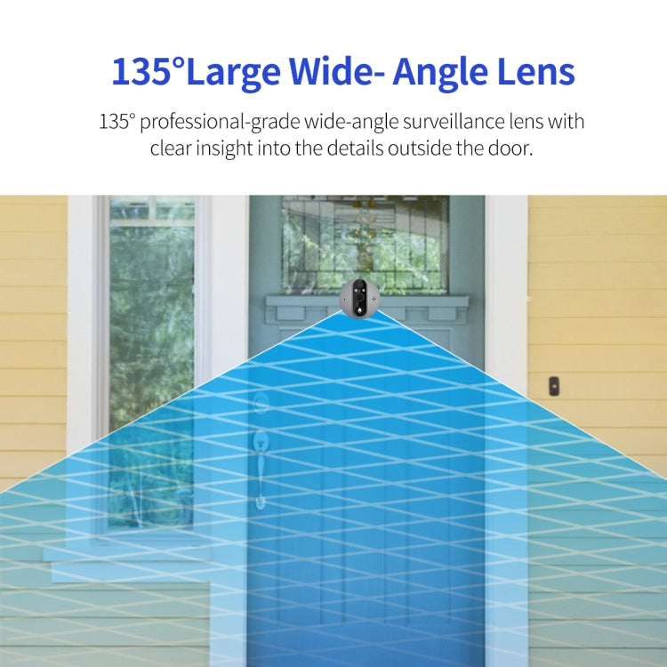 ESCAM C87 1080P 4.3 inch Smart WiFi Digital Door Viewer Supports Wide-Angle PIR & Night Vision & Dingdong Photo(White) - free shipping - PMC TechLife - Order now!