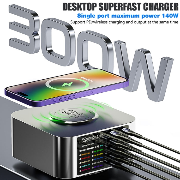 Mechanic X-Power Series Multiport Digital Display USB Charger Station with Wireless Charging, Total Power:150W(US Plug) - free shipping - PMC TechLife - Order now!