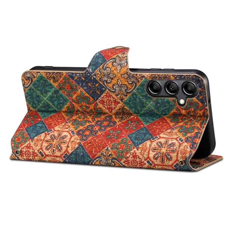 For Samsung Galaxy A14 5G Denior Flower Language Series Cork Fabric Oil Edge Leather Phone Case(Winter) - free shipping - PMC TechLife - Order now!