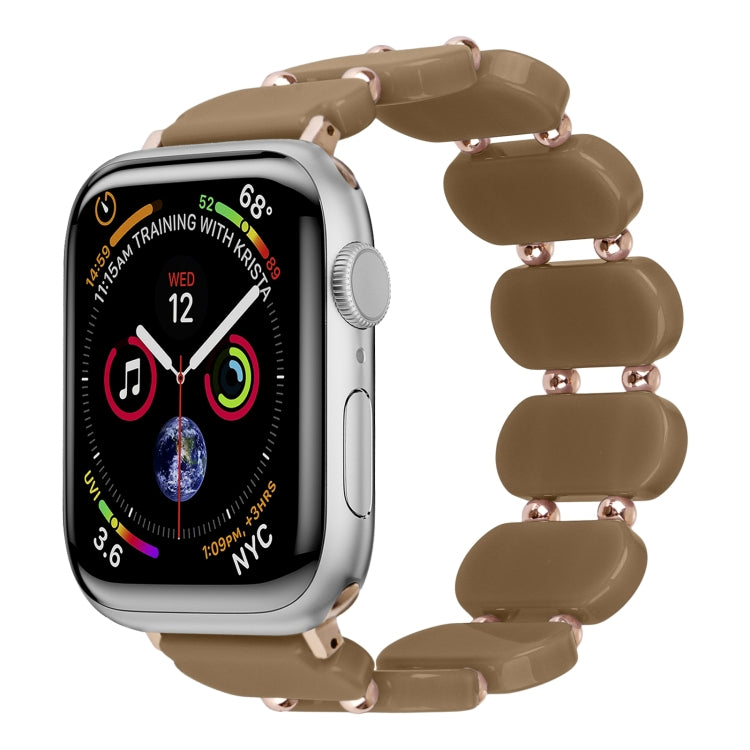 For Apple Watch SE 40mm Stretch Resin Watch Band(Cold Brown) - free shipping - PMC TechLife - Order now!