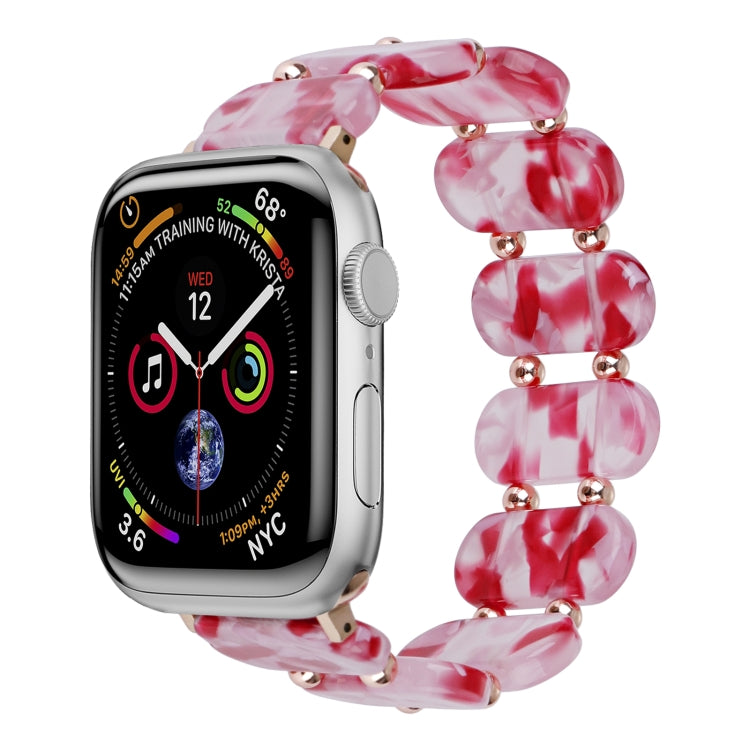 For Apple Watch Series 5 40mm Stretch Resin Watch Band(Peach Red) - free shipping - PMC TechLife - Order now!