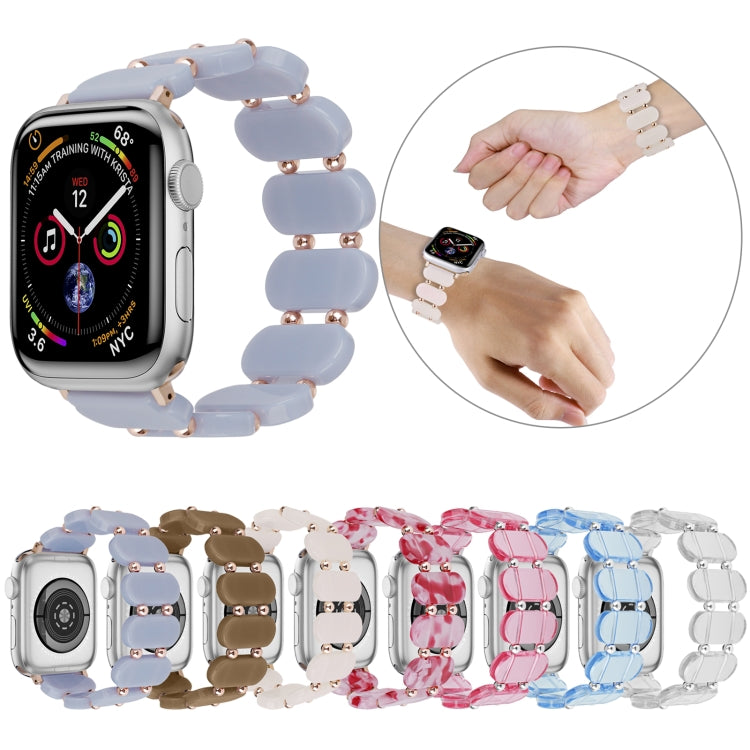 For Apple Watch Series 9 45mm Stretch Resin Watch Band(Peach Red) - free shipping - PMC TechLife - Order now!