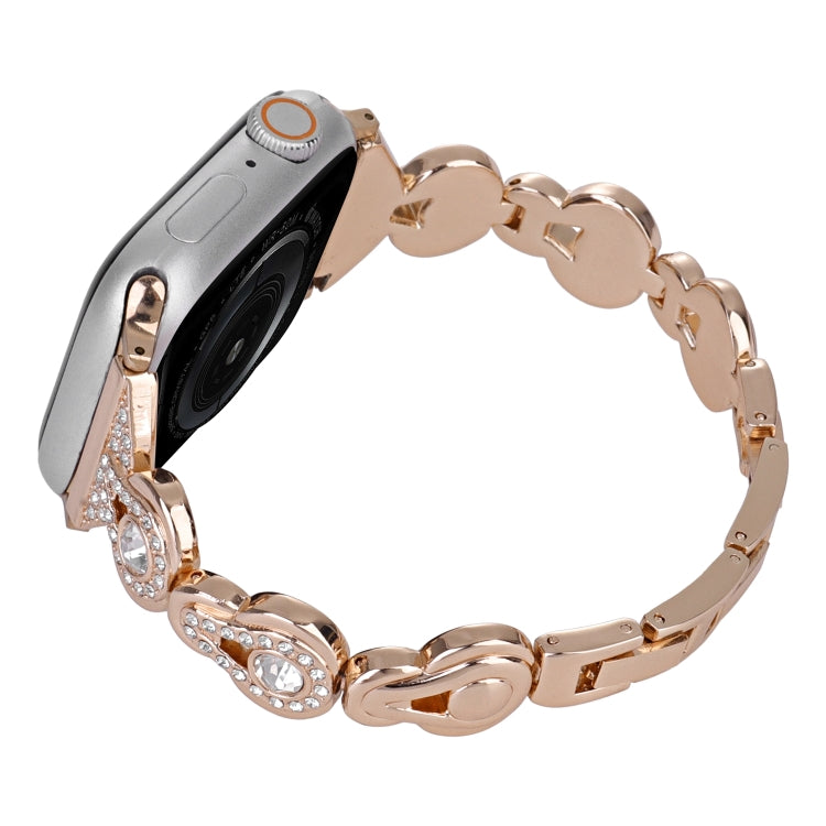 For Apple Watch Series 5 40mm Gourd Diamond Metal Watch Band(Rose Gold) - free shipping - PMC TechLife - Order now!