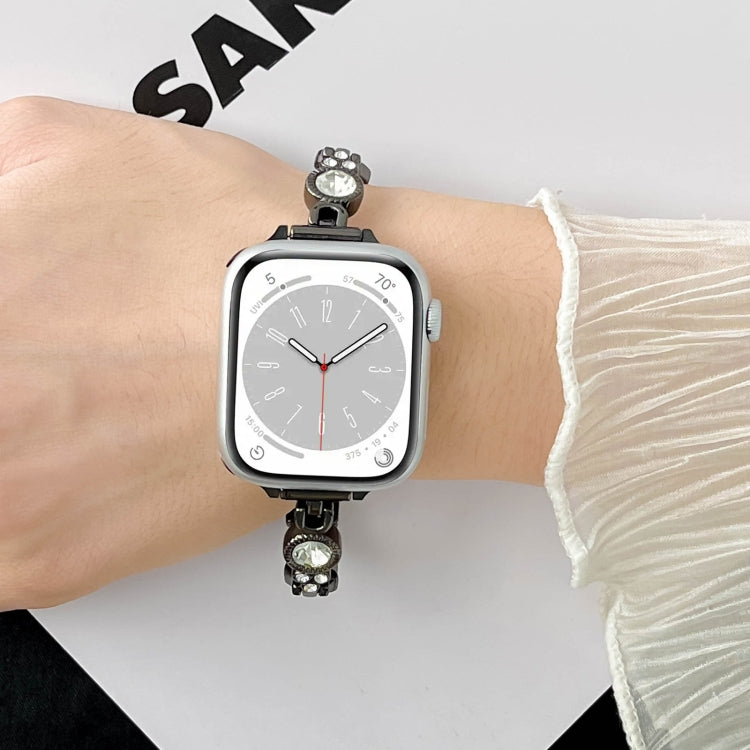 For Apple Watch Series 3 42mm Diamond Hearts Metal Chain Watch Band(Silver) - free shipping - PMC TechLife - Order now!