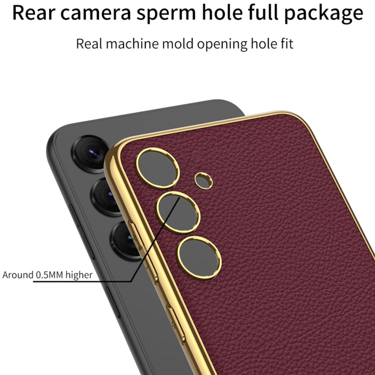 For Samsung Galaxy S24 5G GKK Plating TPU + Leather Full Coverage Phone Case(Carbon Fiber) - free shipping - PMC TechLife - Order now!