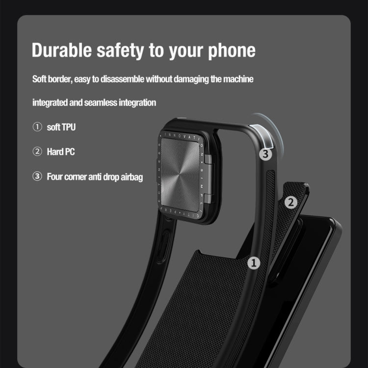 For Xiaomi 14 Pro NILLKIN Textured Prop Magnetic Lens Protection Holder Nylon Phone Case(Black) - free shipping - PMC TechLife - Order now!