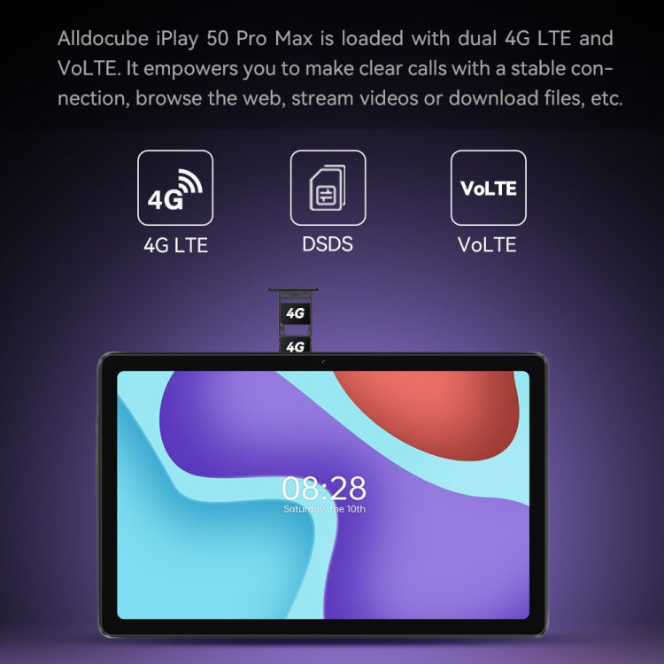 ALLDOCUBE iPlay 50 Pro Max 4G LTE Tablet, 8GB+256GB, 10.4 inch Android 13 Helio G99 Octa Core Support Dual SIM(Grey) - free shipping - PMC TechLife - Order now!