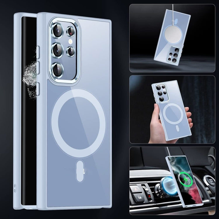 For Samsung Galaxy S24 Ultra 5G Acrylic PC MagSafe Magnetic Phone Case(Sierra Blue) - Galaxy S24 Ultra 5G Cases by PMC TechLife | Online Shopping South Africa | PMC TechLife