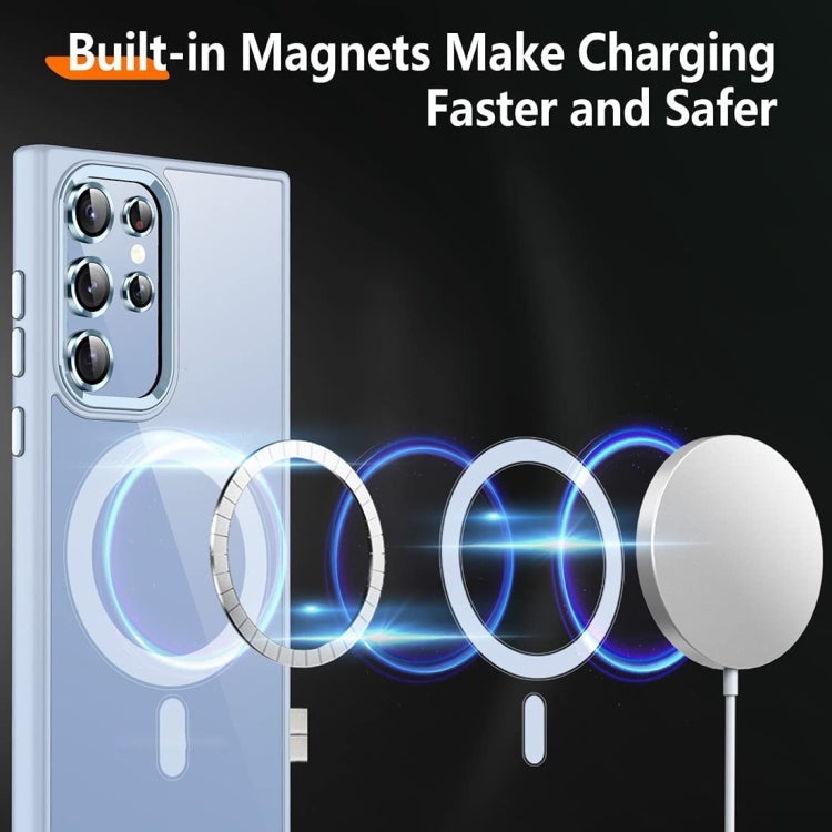 For Samsung Galaxy S24 Ultra 5G Acrylic PC MagSafe Magnetic Phone Case(Sierra Blue) - Galaxy S24 Ultra 5G Cases by PMC TechLife | Online Shopping South Africa | PMC TechLife