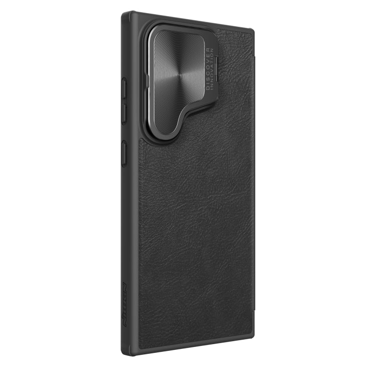 For Samsung Galaxy S24 Ultra 5G NILLKIN Qin Prop Series Flip Camera Cover Design Leather Phone Case(Black) - Galaxy S24 Ultra 5G Cases by NILLKIN | Online Shopping South Africa | PMC TechLife | Buy Now Pay Later Mobicred