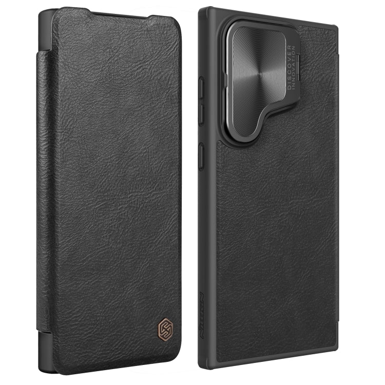 For Samsung Galaxy S24+ 5G NILLKIN Qin Prop Series Flip Camera Cover Design Leather Phone Case(Black) - free shipping - PMC TechLife - Order now!