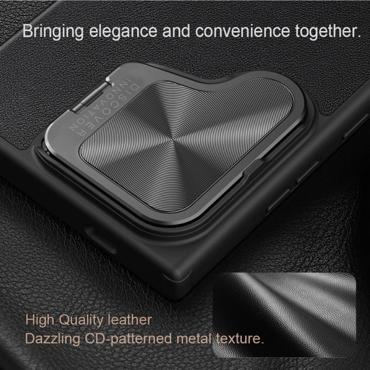 For Samsung Galaxy S24 5G NILLKIN Qin Prop Series Flip Camera Cover Design Leather Phone Case(Brown) - free shipping - PMC TechLife - Order now!