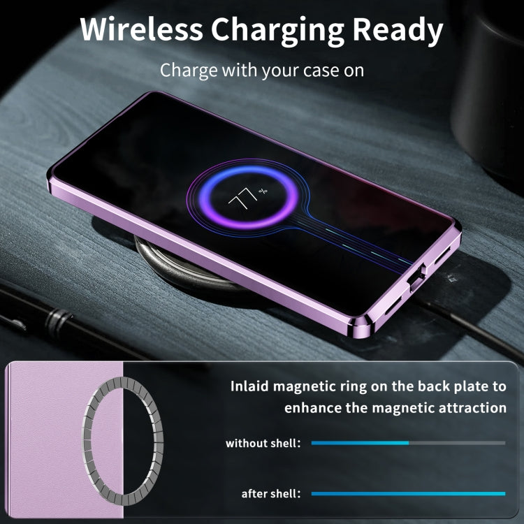For Samsung Galaxy S23 Ultra 5G MagSafe Magnetic Plain Metal Phone Case(Purple) - Galaxy S23 Ultra 5G Cases by PMC TechLife | Online Shopping South Africa | PMC TechLife