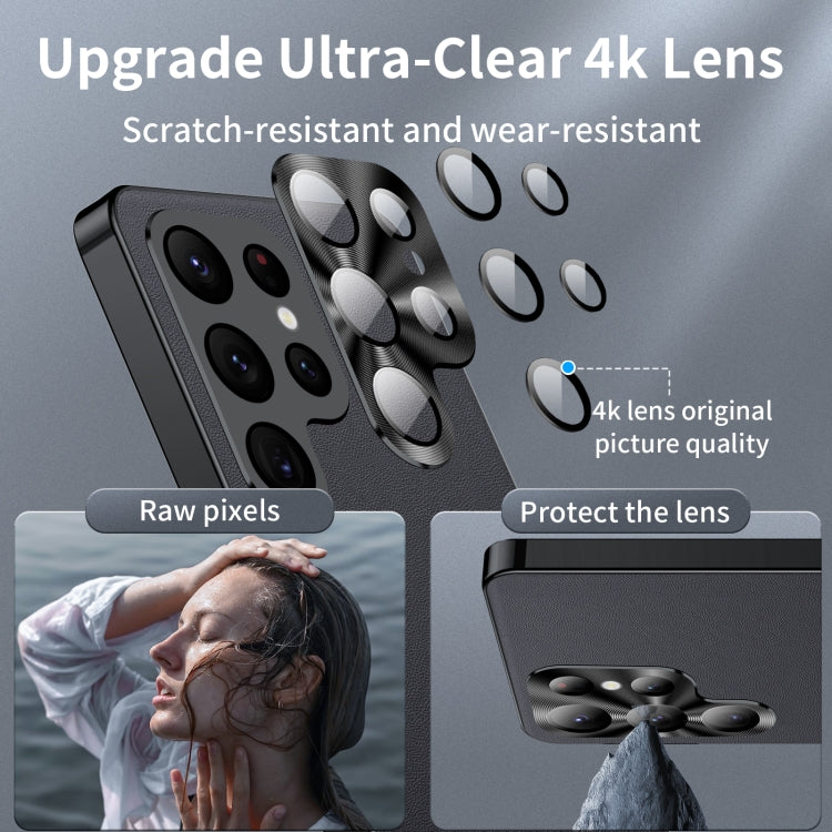 For Samsung Galaxy S24 Ultra 5G MagSafe Magnetic Plain Metal Phone Case(Black) - Galaxy S24 Ultra 5G Cases by PMC TechLife | Online Shopping South Africa | PMC TechLife