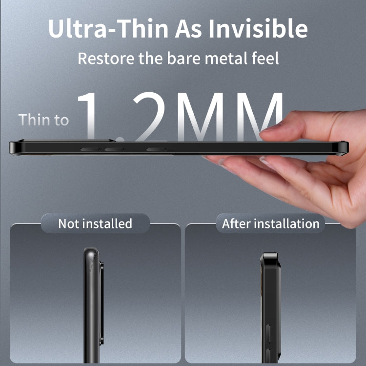 For Samsung Galaxy S24 Ultra 5G MagSafe Magnetic Plain Metal Phone Case(Black) - Galaxy S24 Ultra 5G Cases by PMC TechLife | Online Shopping South Africa | PMC TechLife