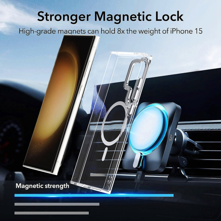 For Samsung Galaxy S24 Ulltra 5G MagSafe Magnetic Clear Phone Case(Pink) - Galaxy S24 Ultra 5G Cases by PMC TechLife | Online Shopping South Africa | PMC TechLife | Buy Now Pay Later Mobicred