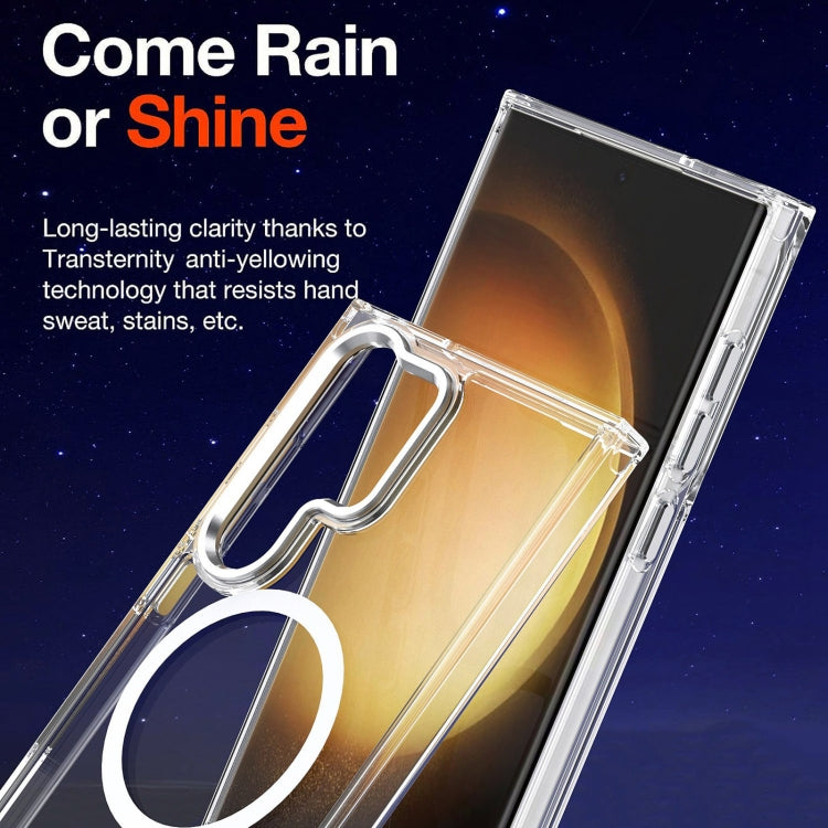 For Samsung Galaxy S24 Ulltra 5G MagSafe Magnetic Clear Phone Case(Black) - Galaxy S24 Ultra 5G Cases by PMC TechLife | Online Shopping South Africa | PMC TechLife | Buy Now Pay Later Mobicred