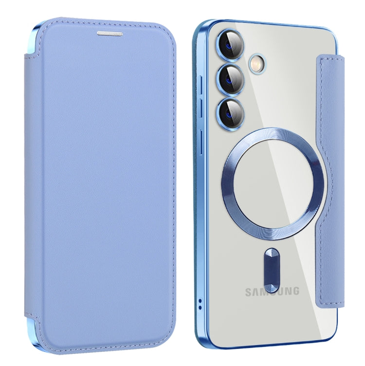 For Samsung Galaxy S24+ 5G MagSafe Magnetic RFID Anti-theft Leather Phone Case(Sierra Blue) - Galaxy S24+ 5G Cases by PMC TechLife | Online Shopping South Africa | PMC TechLife