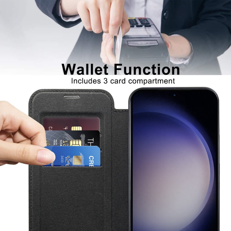 For Samsung Galaxy S24 Ultra 5G MagSafe Magnetic RFID Anti-theft Leather Phone Case(Dark Purple) - Galaxy S24 Ultra 5G Cases by PMC TechLife | Online Shopping South Africa | PMC TechLife