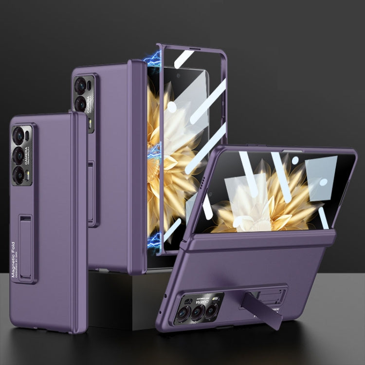 For Honor Magic V2 GKK Integrated Magnetic Folding Hinge All-inclusive Phone Case(Purple) - free shipping - PMC TechLife - Order now!