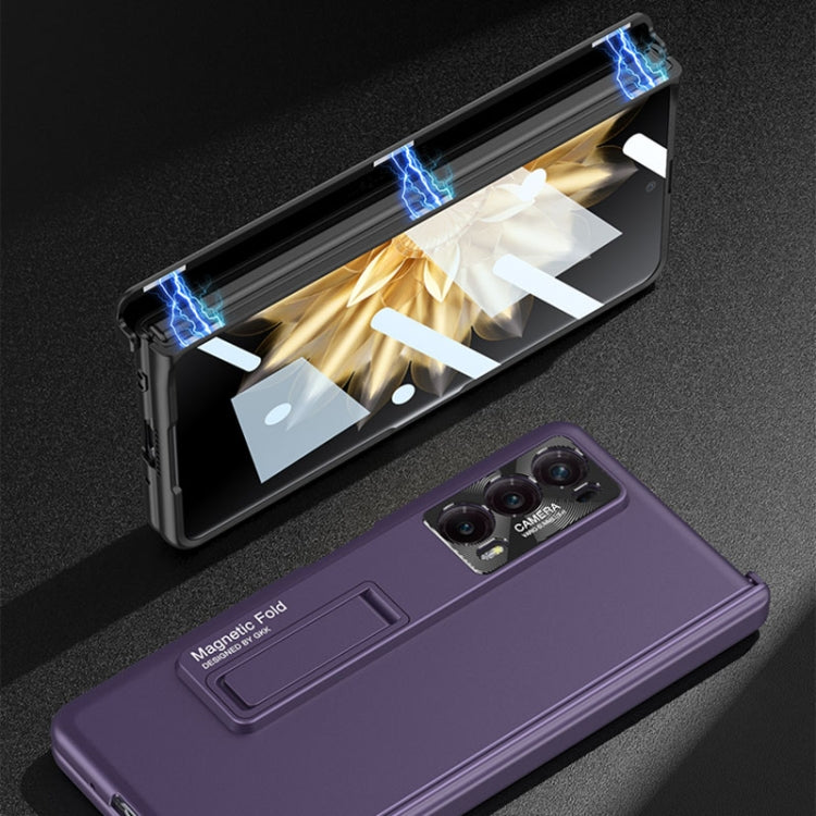 For Honor Magic V2 GKK Integrated Magnetic Folding Hinge All-inclusive Phone Case(Purple) - free shipping - PMC TechLife - Order now!