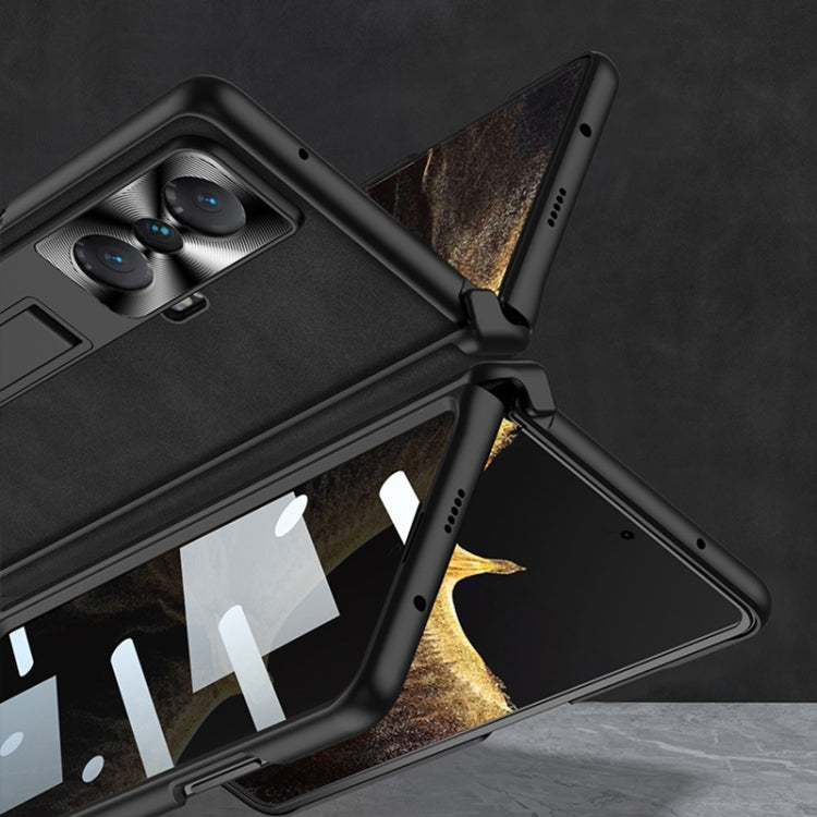 For Honor Magic VS GKK Integrated Frosted Fold Hinge Privacy Leather Phone Case with Holder(Brown) - free shipping - PMC TechLife - Order now!