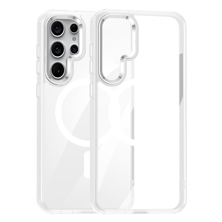 For Samsung Galaxy S24 Ultra 5G MagSafe Anti-fingerprint Highly Transparent PC Phone Case(White) - Galaxy S24 Ultra 5G Cases by PMC TechLife | Online Shopping South Africa | PMC TechLife