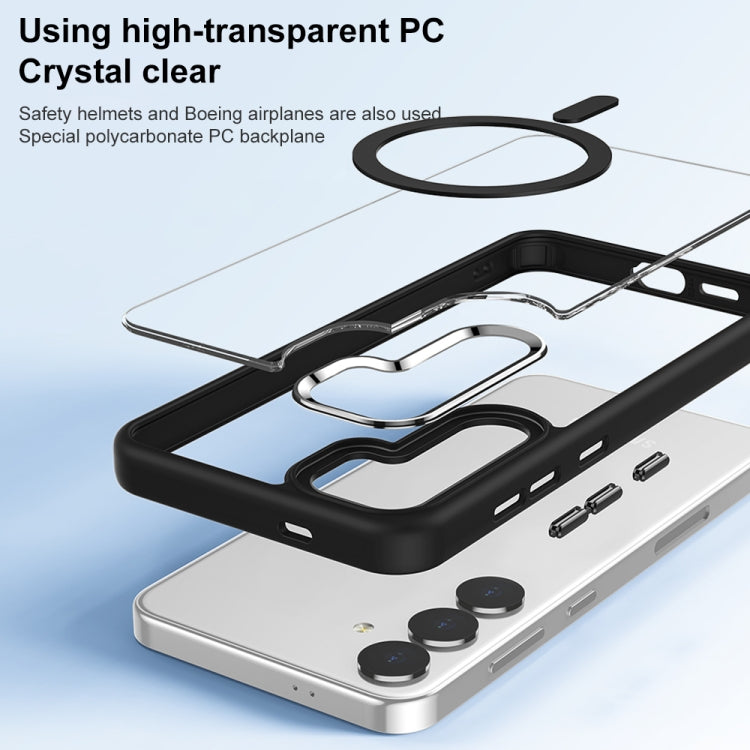 For Samsung Galaxy S24 5G MagSafe Anti-fingerprint Highly Transparent PC Phone Case(White) - Galaxy S24 5G Cases by PMC TechLife | Online Shopping South Africa | PMC TechLife