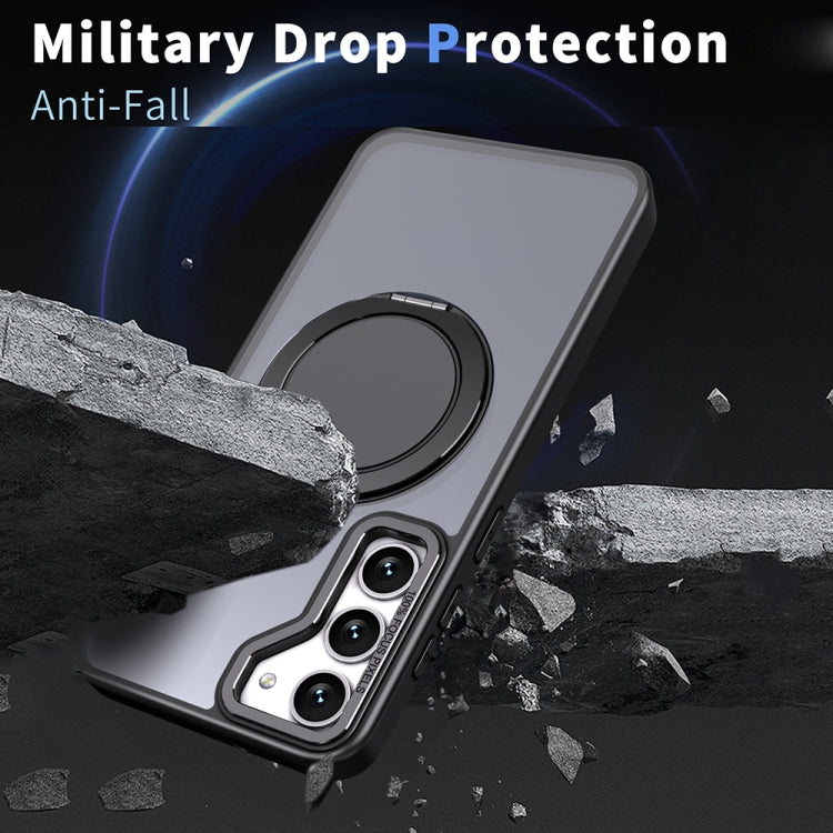 For Samsung Galaxy S23 5G 360-degree Rotating MagSafe Magnetic Holder Phone Case(Black) - Galaxy S23 5G Cases by PMC TechLife | Online Shopping South Africa | PMC TechLife