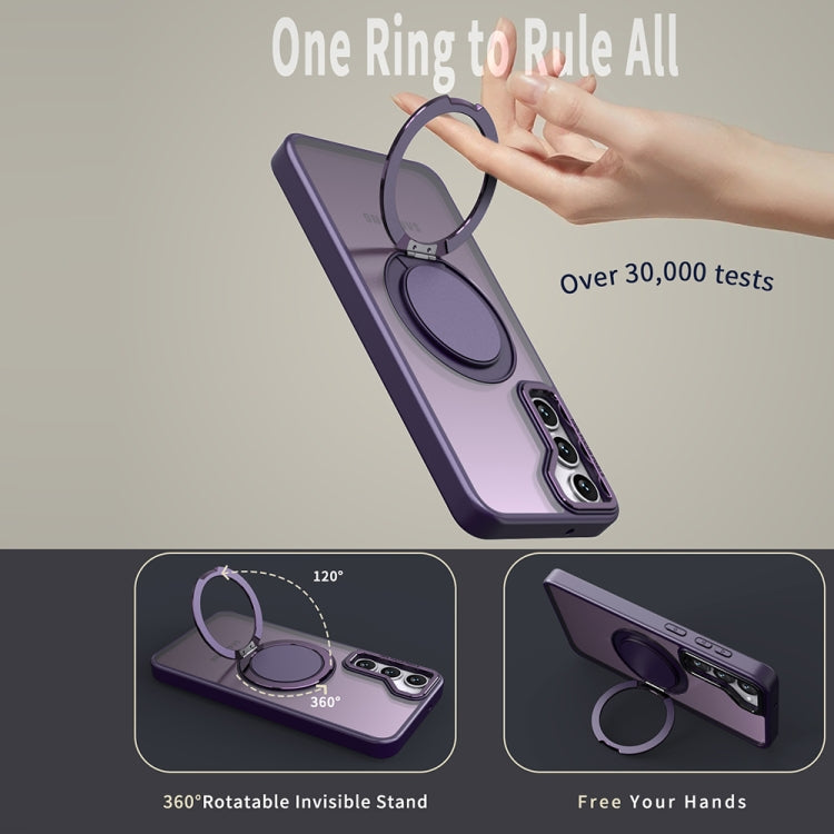 For Samsung Galaxy S23 5G 360-degree Rotating MagSafe Magnetic Holder Phone Case(Purple) - Galaxy S23 5G Cases by PMC TechLife | Online Shopping South Africa | PMC TechLife
