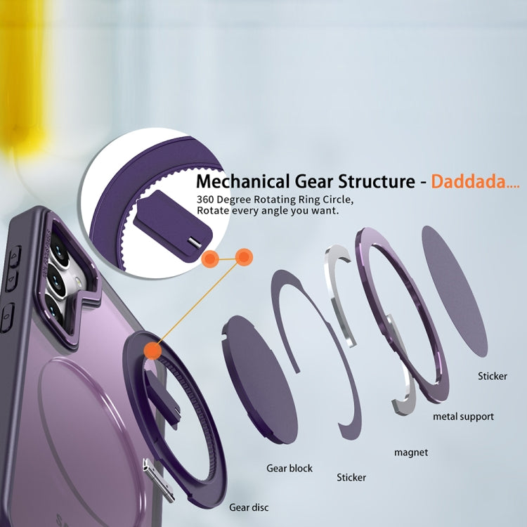 For Samsung Galaxy S23 5G 360-degree Rotating MagSafe Magnetic Holder Phone Case(Purple) - Galaxy S23 5G Cases by PMC TechLife | Online Shopping South Africa | PMC TechLife