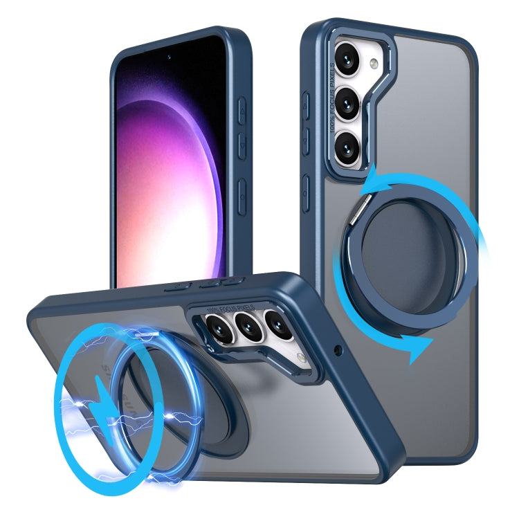 For Samsung Galaxy S23 FE 5G 360-degree Rotating MagSafe Magnetic Holder Phone Case(Navy Blue) - Galaxy S23 FE 5G Cases by PMC TechLife | Online Shopping South Africa | PMC TechLife