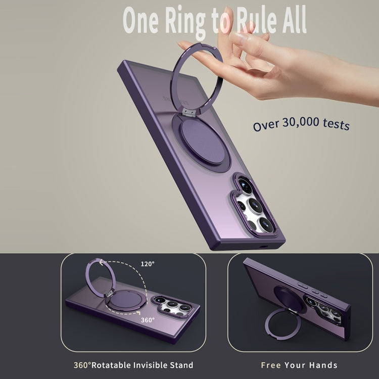 For Samsung Galaxy S23 Ultra 5G 360-degree Rotating MagSafe Magnetic Holder Phone Case(Purple) - Galaxy S23 Ultra 5G Cases by PMC TechLife | Online Shopping South Africa | PMC TechLife