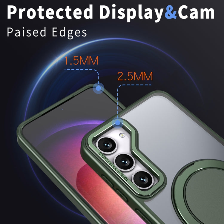 For Samsung Galaxy S24 5G 360-degree Rotating MagSafe Magnetic Holder Phone Case(Green) - free shipping - PMC TechLife - Order now!