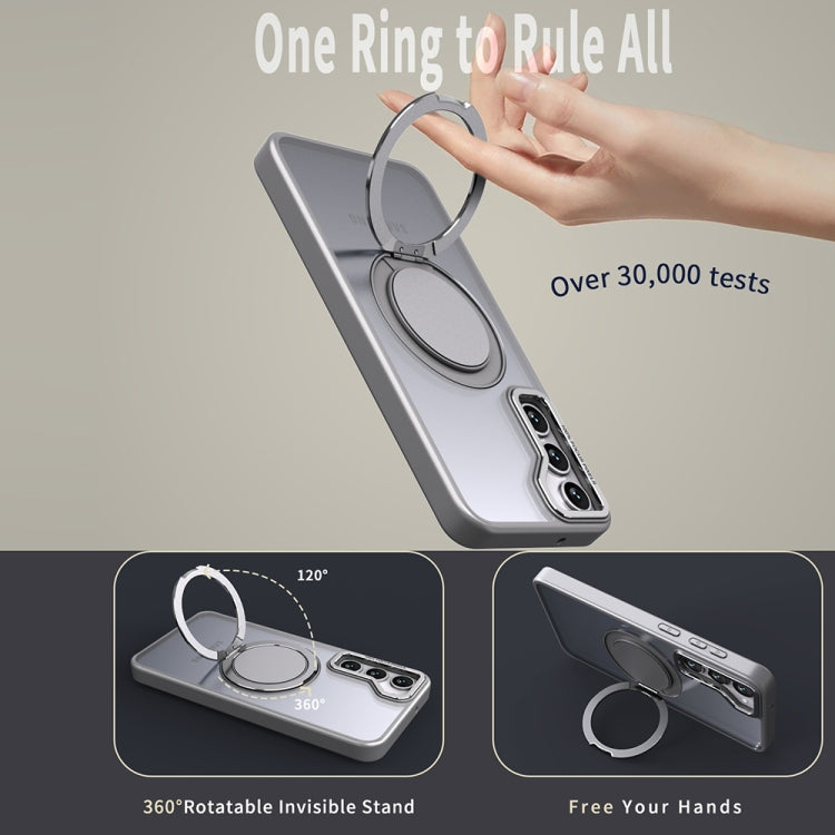 For Samsung Galaxy S24+ 5G 360-degree Rotating MagSafe Magnetic Holder Phone Case(Titanium Grey) - Galaxy S24+ 5G Cases by PMC TechLife | Online Shopping South Africa | PMC TechLife