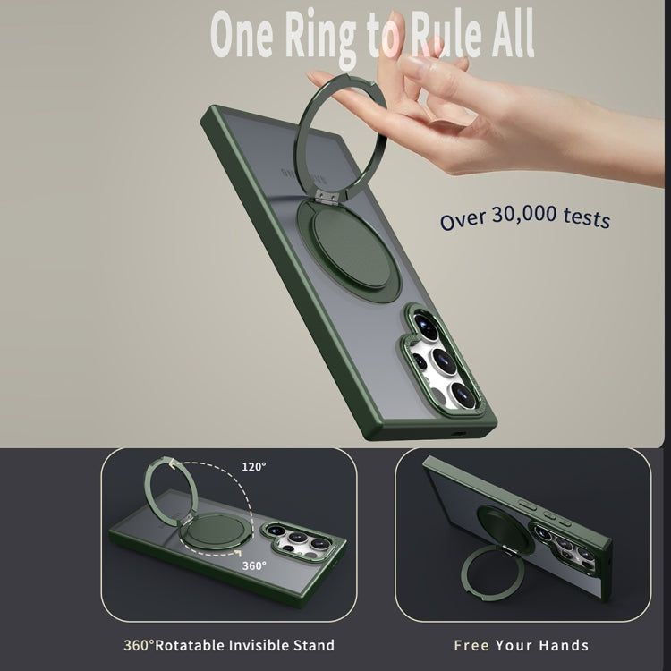 For Samsung Galaxy S24 Ultra 5G 360-degree Rotating MagSafe Magnetic Holder Phone Case(Green) - Galaxy S24 Ultra 5G Cases by PMC TechLife | Online Shopping South Africa | PMC TechLife | Buy Now Pay Later Mobicred