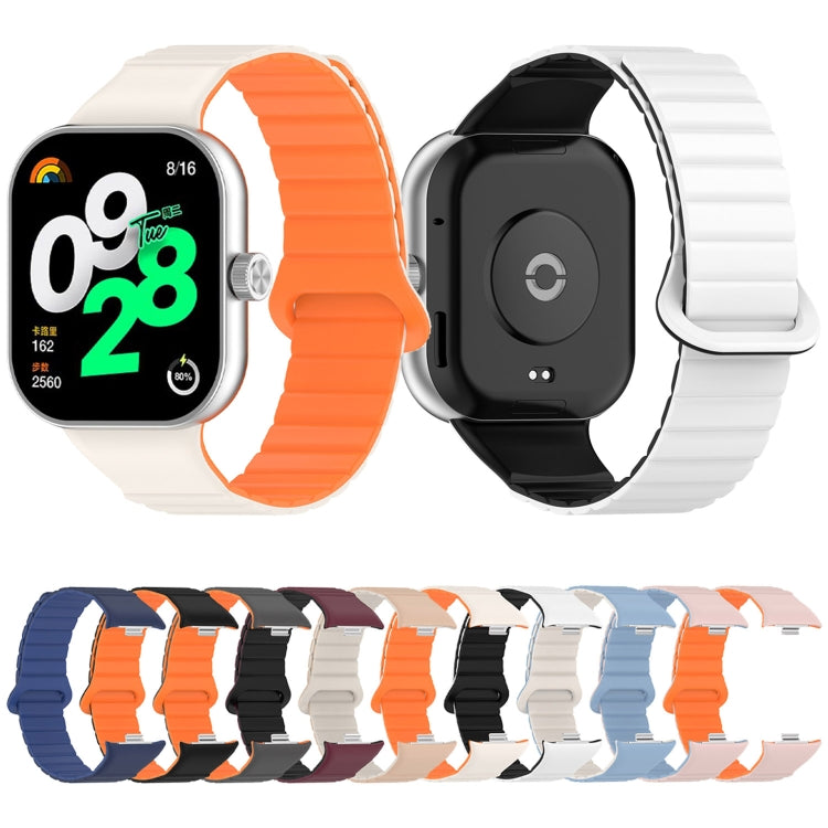 For Xiaomi Smart Band 9 Pro / 8 Pro Two Color Magnetic Silicone Watch Band(Blue Starlight) - Watch Bands by PMC TechLife | Online Shopping South Africa | PMC TechLife | Buy Now Pay Later Mobicred