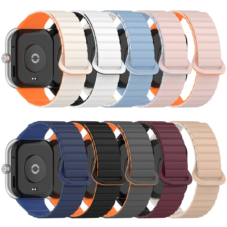 For Xiaomi Smart Band 9 Pro / 8 Pro Two Color Magnetic Silicone Watch Band(Blue Starlight) - Watch Bands by PMC TechLife | Online Shopping South Africa | PMC TechLife | Buy Now Pay Later Mobicred