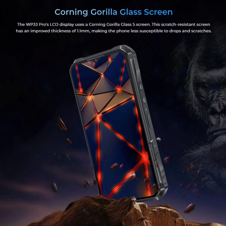 Oukitel WP33 Pro, 8GB+256GB, IP68/IP69K, Fingerprint Identification, 22000mAh, 6.6 inch MediaTek Dimensity 6100+ Octa-core, NFC, OTG, Network: 5G(Black) - free shipping - PMC TechLife - Order now!